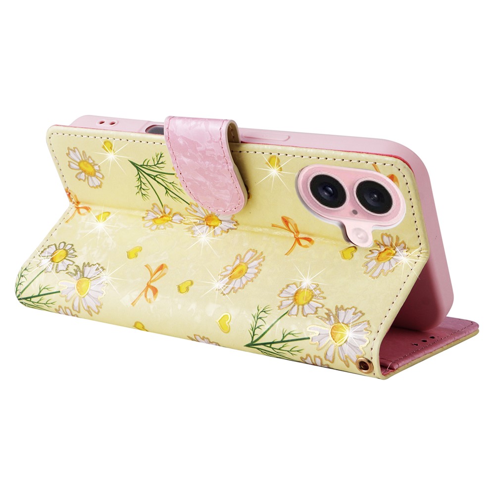  iPhone 16 Fodral RFID Läder Yellow Daisy - Teknikhallen.se