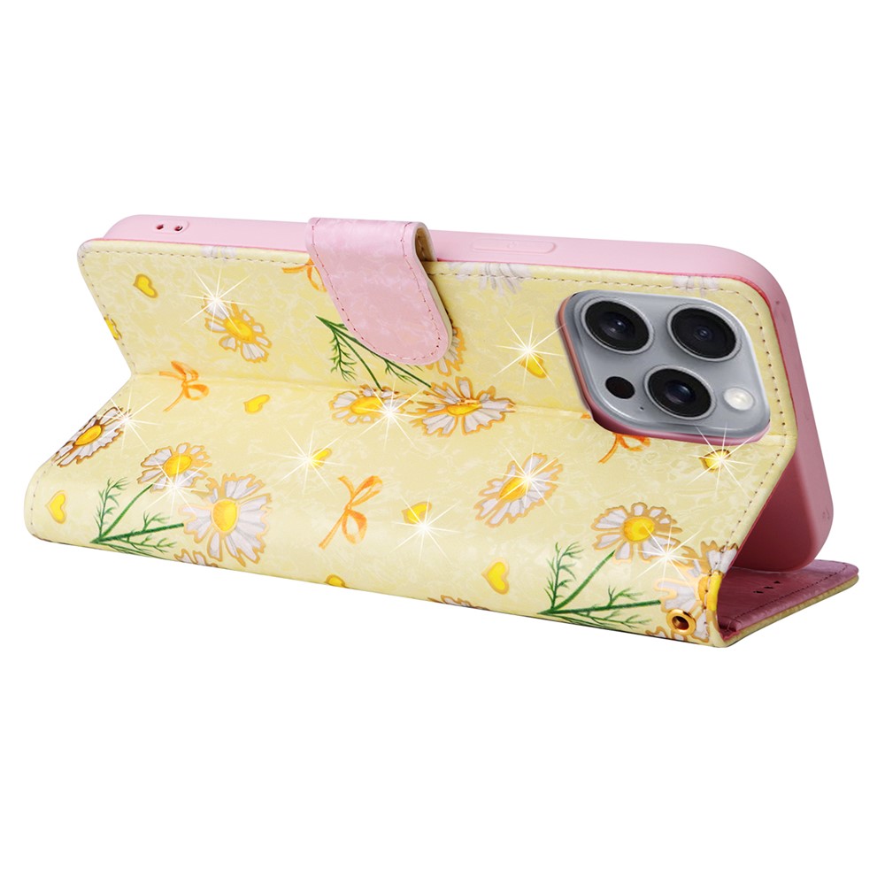  iPhone 16 Pro Max Fodral RFID Läder Yellow Daisy - Teknikhallen.se