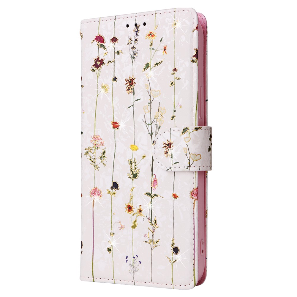  iPhone 16 Pro Fodral RFID Läder Små Blommor - Teknikhallen.se