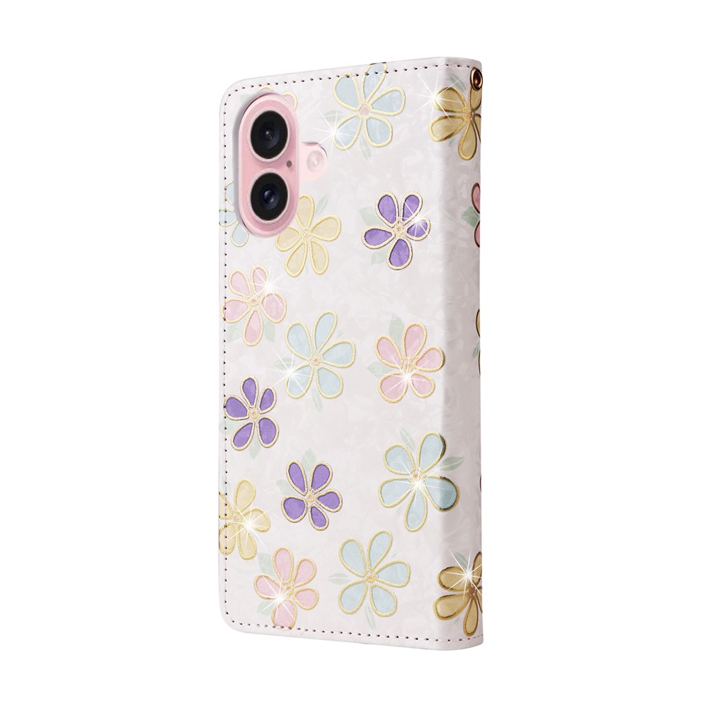  iPhone 17 Fodral RFID Läder Färgglada Blommor - Teknikhallen.se
