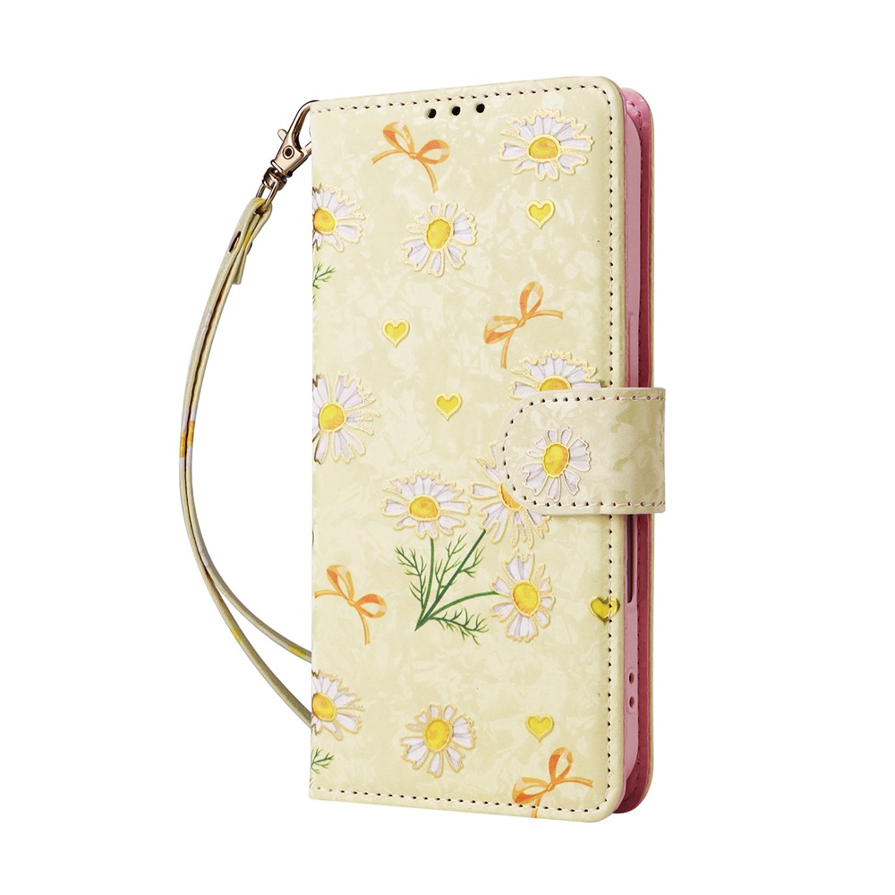  iPhone 17 Fodral RFID Läder Yellow Daisy - Teknikhallen.se