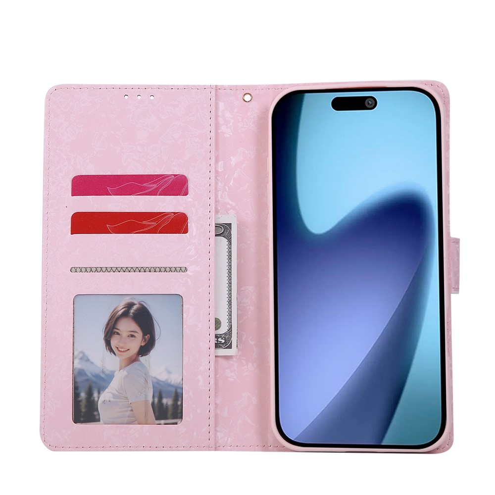  iPhone 17 Pro Fodral RFID Läder Fjärilar / Blommor - Teknikhallen.se