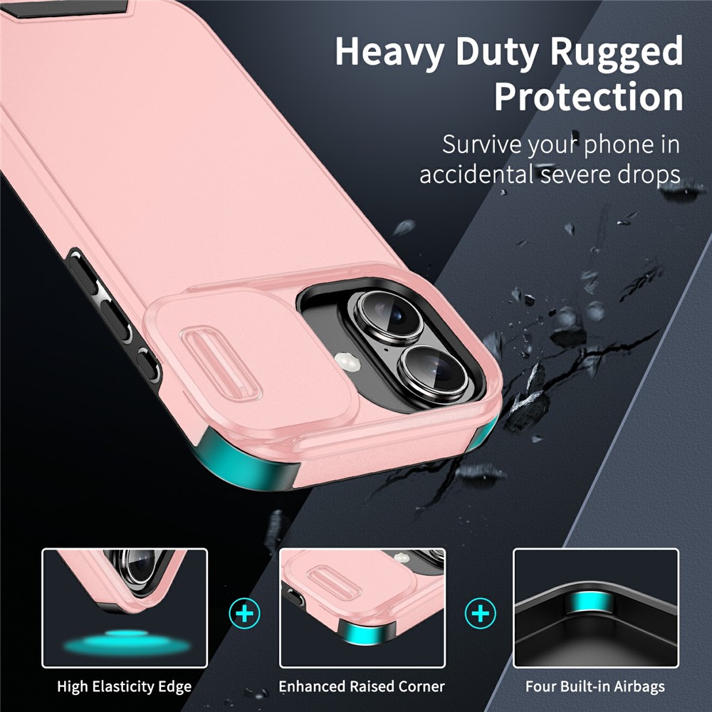  iPhone 17 Skal Hybrid Armor CamCover Rosa - Teknikhallen.se