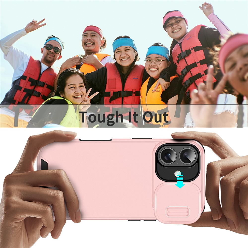  iPhone 17 Skal Hybrid Armor CamCover Rosa - Teknikhallen.se