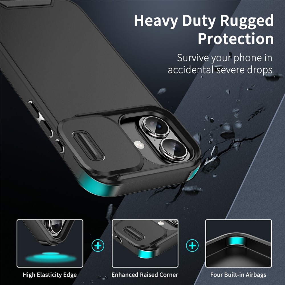  iPhone 17 Skal Hybrid Armor CamCover Svart - Teknikhallen.se