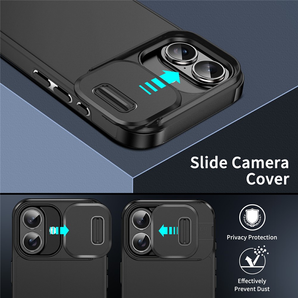  iPhone 17 Skal Hybrid Armor CamCover Svart - Teknikhallen.se