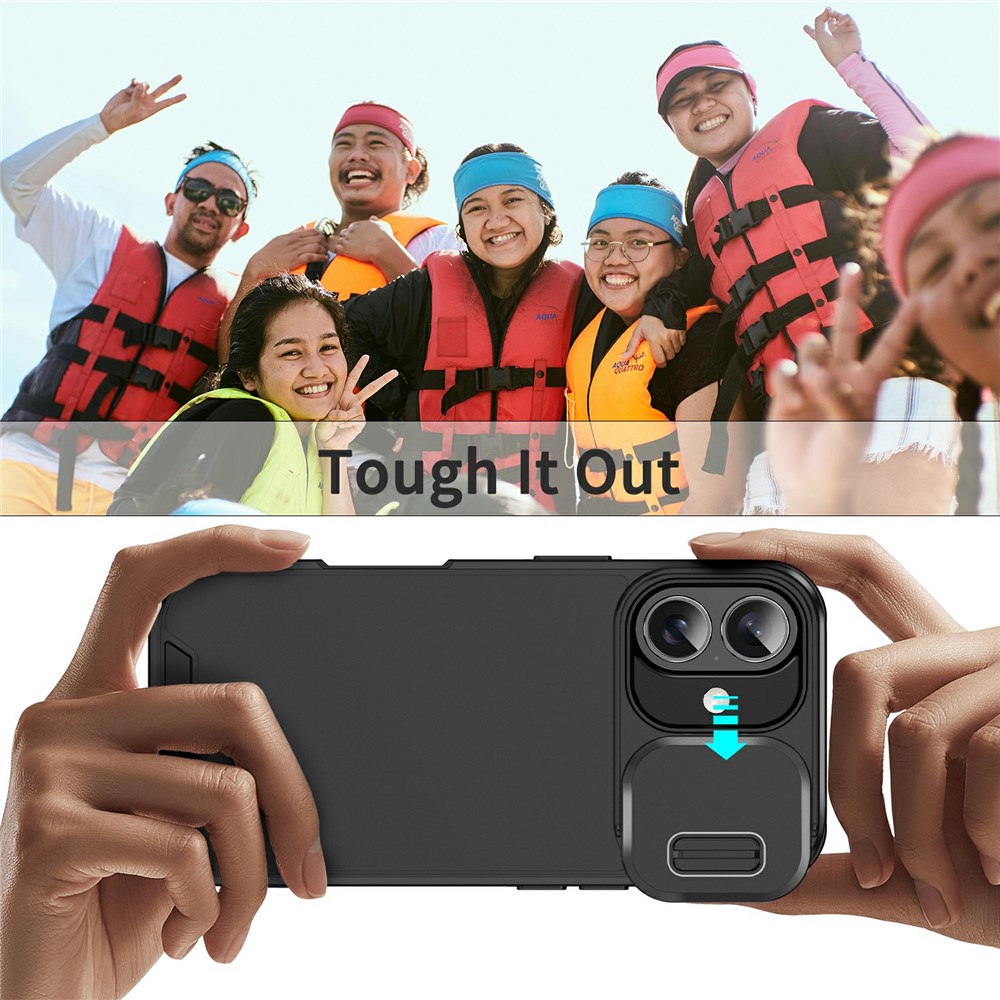  iPhone 17 Skal Hybrid Armor CamCover Svart - Teknikhallen.se