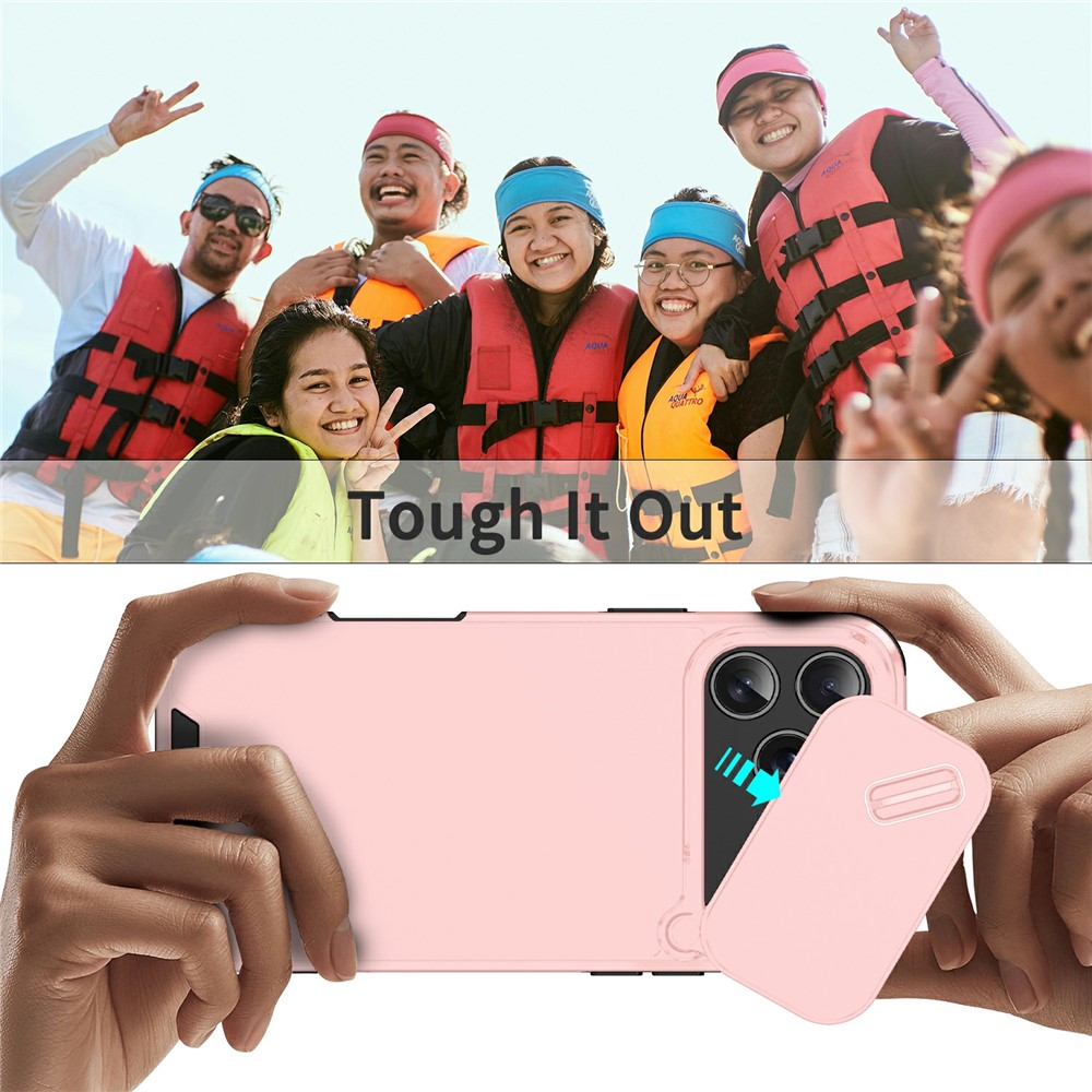  iPhone 17 Pro Skal Hybrid Armor CamCover Rosa - Teknikhallen.se