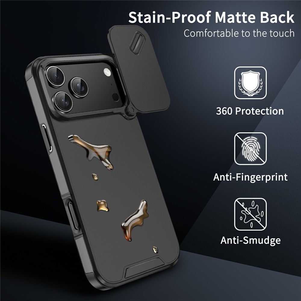  iPhone 17 Pro Skal Hybrid Armor CamCover Svart - Teknikhallen.se