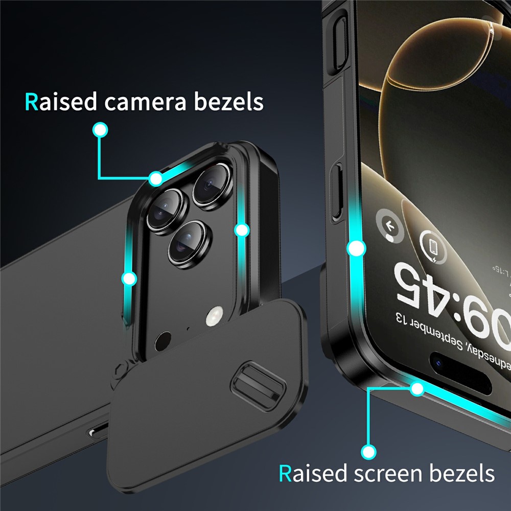  iPhone 17 Pro Skal Hybrid Armor CamCover Svart - Teknikhallen.se