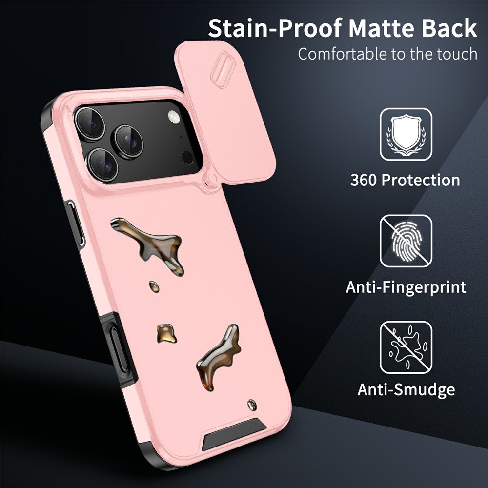  iPhone 17 Pro Max Skal Hybrid Armor CamCover Rosa - Teknikhallen.se