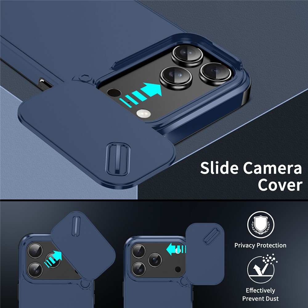  iPhone 17 Pro Max Skal Hybrid Armor CamCover Blå - Teknikhallen.se
