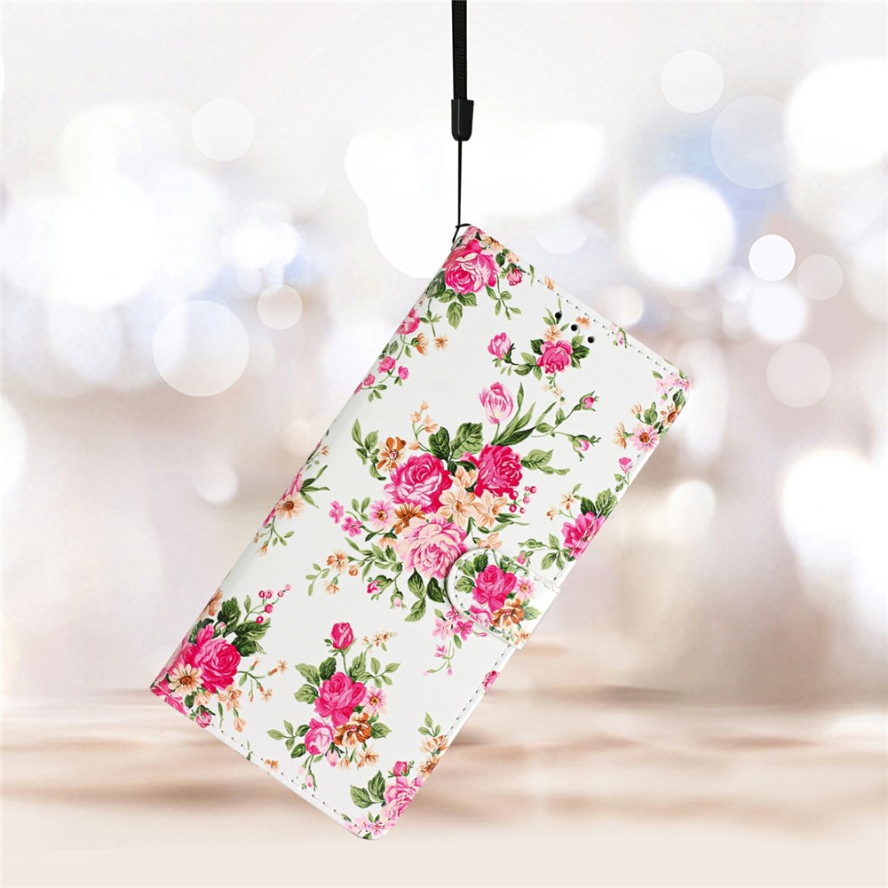  Samsung Galaxy S26 Fodral Med Tryck Rosa Blommor - Teknikhallen.se