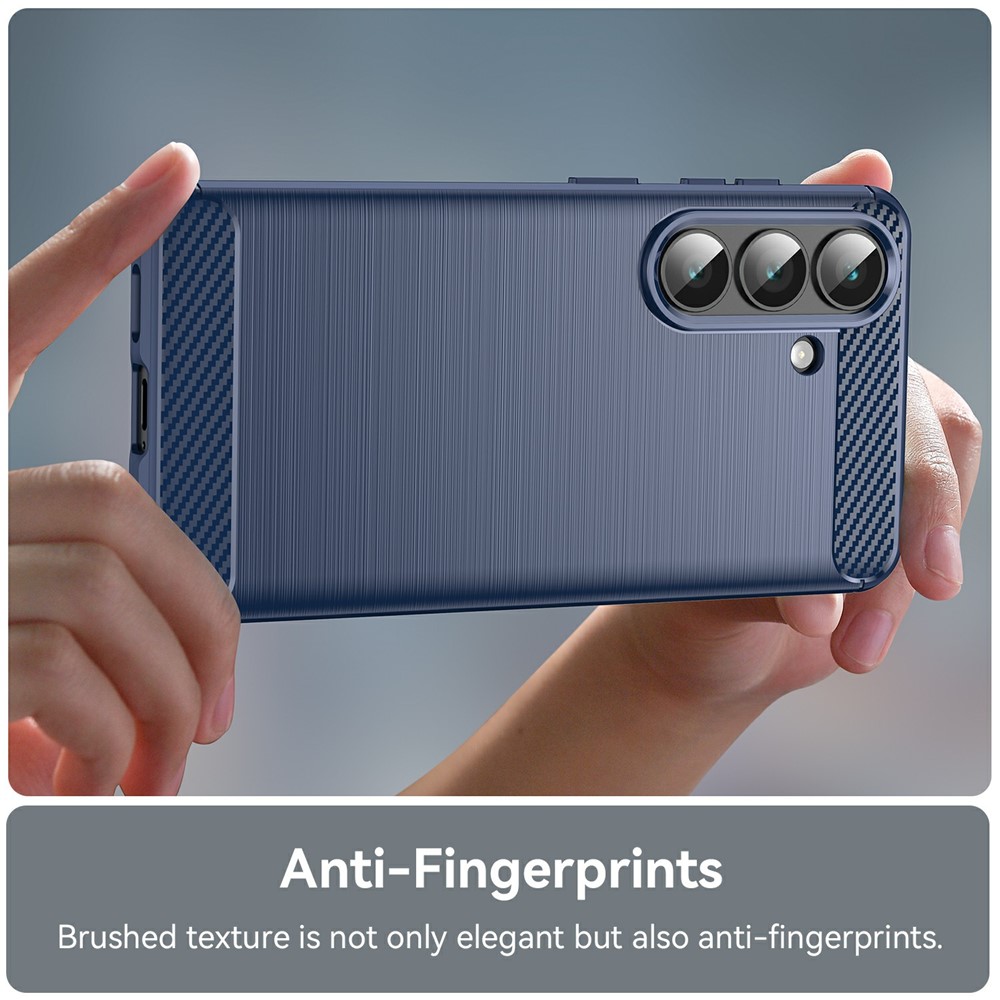  Samsung Galaxy S26 Skal Borstad Stål Textur Blå - Teknikhallen.se