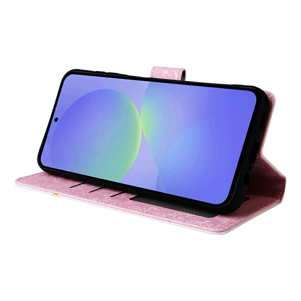  Samsung Galaxy A37 5G Fodral RFID Läder Färgglada Blommor - Teknikhallen.se