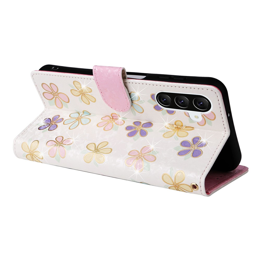  Samsung Galaxy A37 5G Fodral RFID Läder Färgglada Blommor - Teknikhallen.se