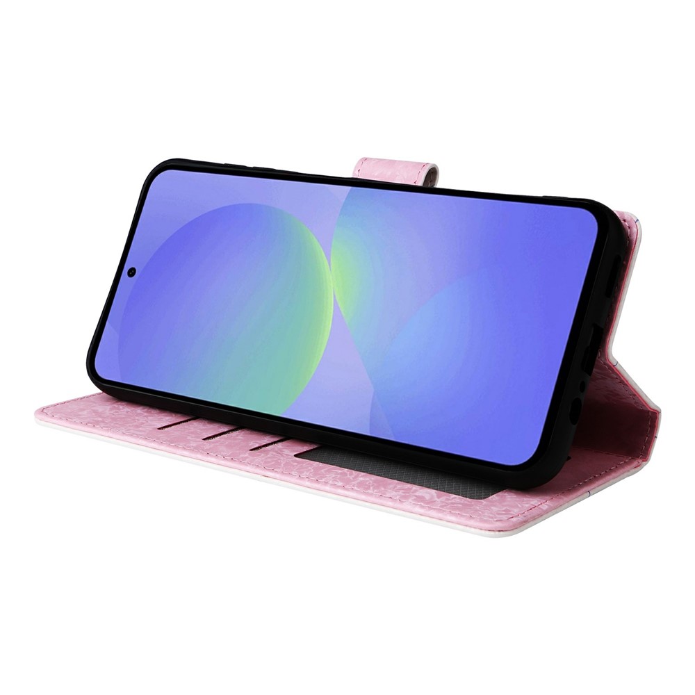  Samsung Galaxy A57 5G Fodral RFID Läder Fjärilar/Blommor - Teknikhallen.se