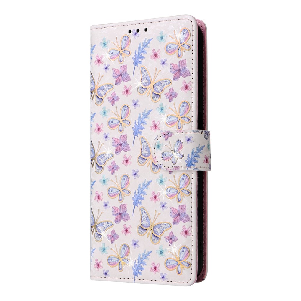  Samsung Galaxy A57 5G Fodral RFID Läder Fjärilar/Blommor - Teknikhallen.se