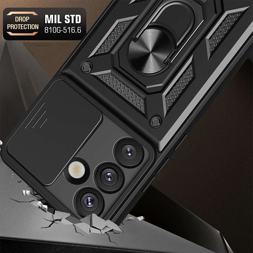  Samsung Galaxy S26 Skal CamShield Ring Hybrid Svart - Teknikhallen.se