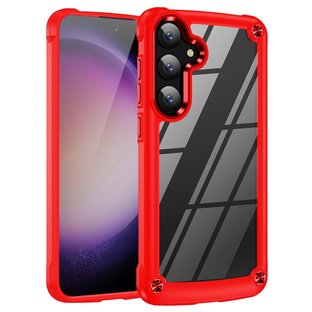  Samsung Galaxy S26 Skal Shockproof Hybrid Röd - Teknikhallen.se