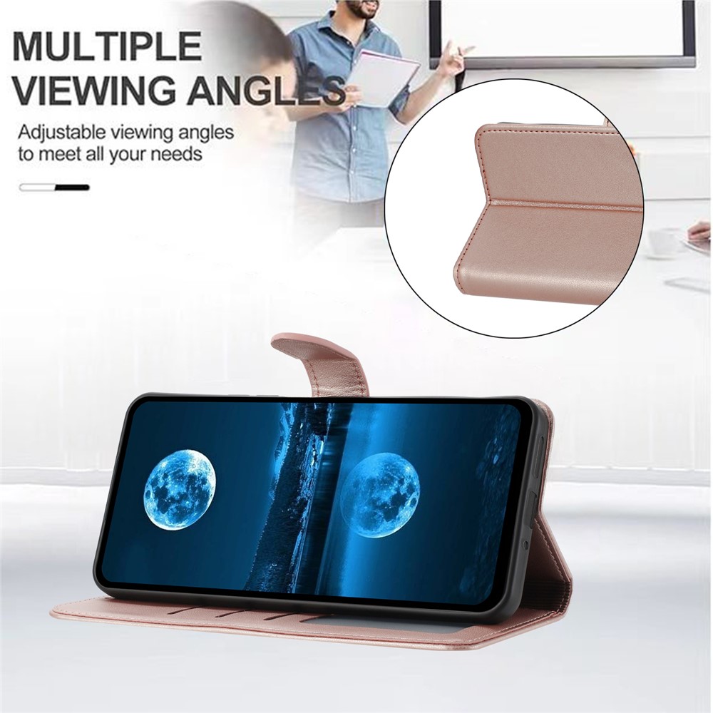  Samsung Galaxy S26 Fodral Läder Roséguld - Teknikhallen.se