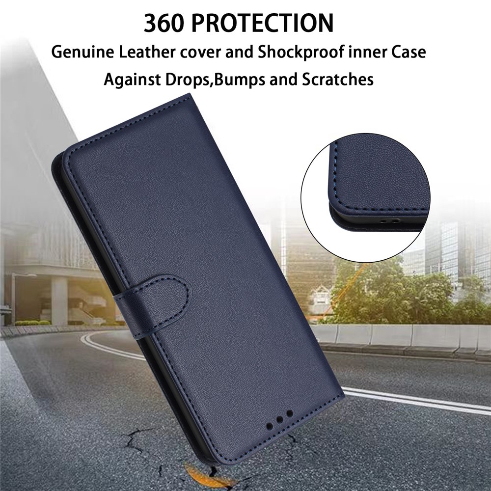  Samsung Galaxy S26 Fodral Läder Blå - Teknikhallen.se