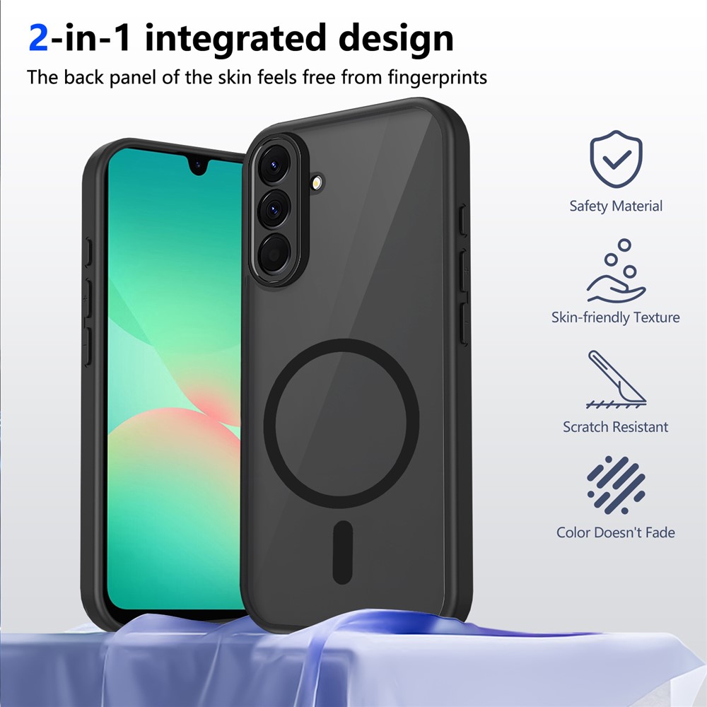  Samsung Galaxy S26 Skal MagSafe Hybrid Transparent / Svart - Teknikhallen.se