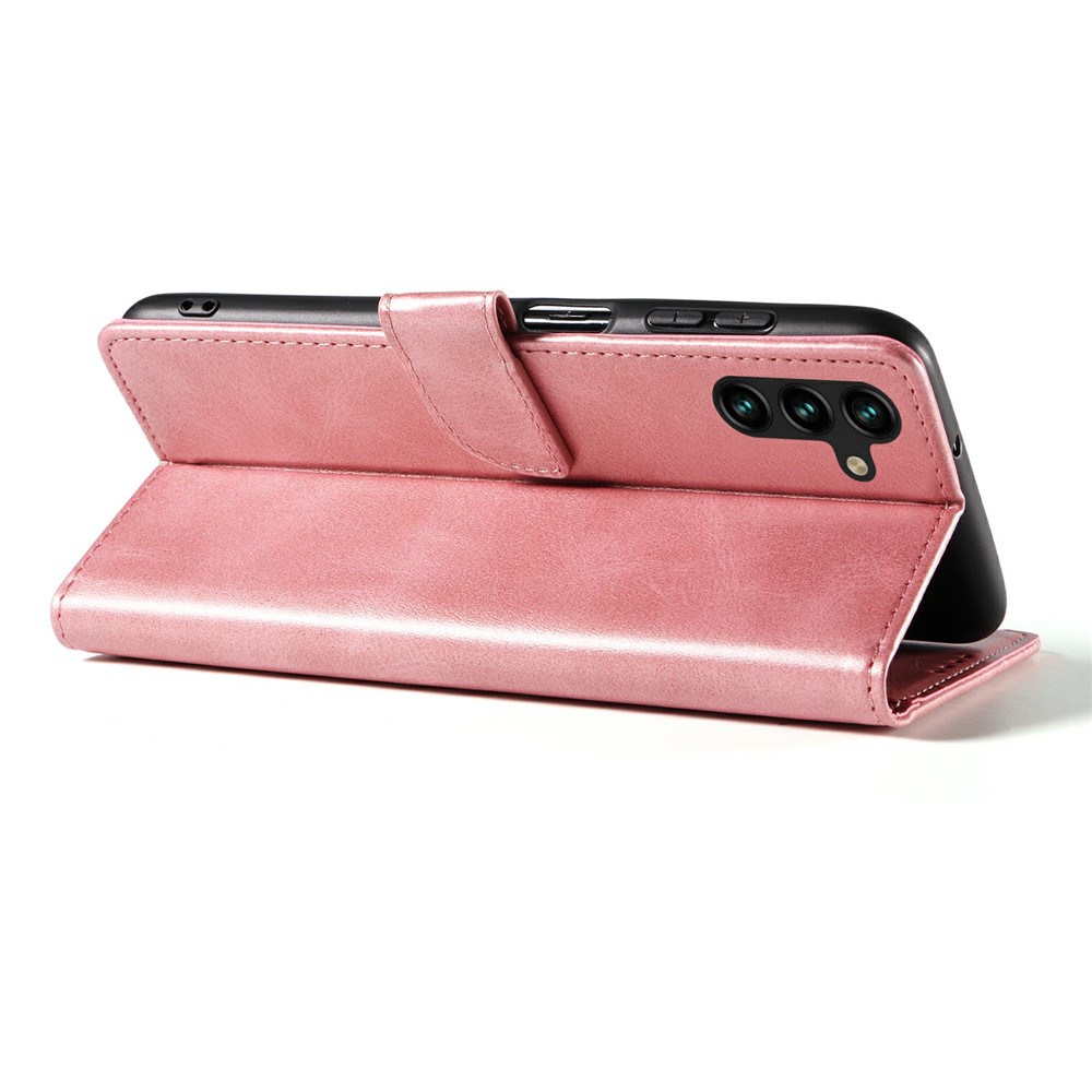  Samsung Galaxy S26 Fodral Läder Roséguld - Teknikhallen.se