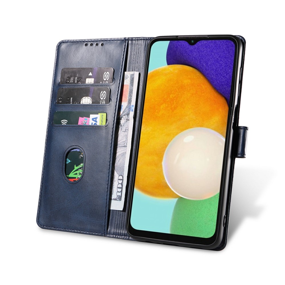  Samsung Galaxy S26 Fodral Läder Blå - Teknikhallen.se