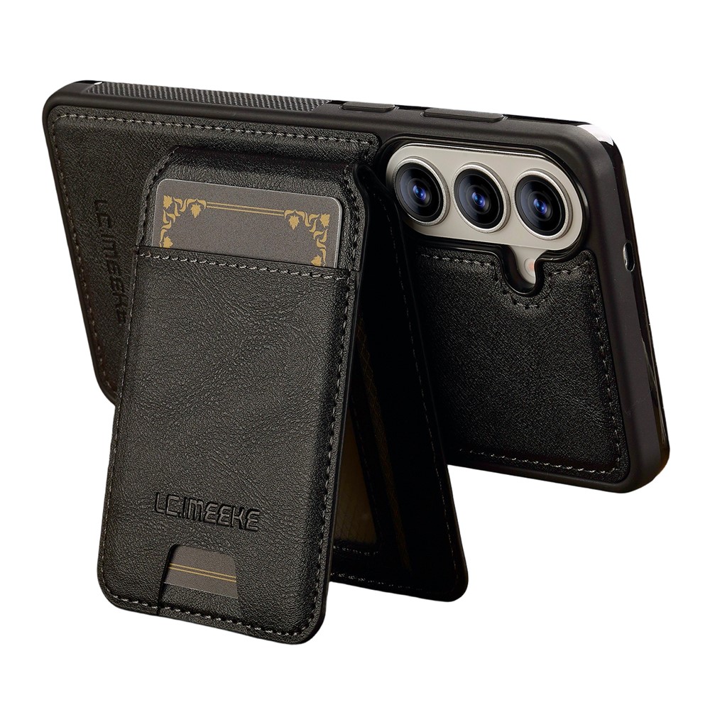 LC.IMEEKE LC.IMEEKE Galaxy S26 Skal Med Avtagbar Korthållare Läder Svart - Teknikhallen.se