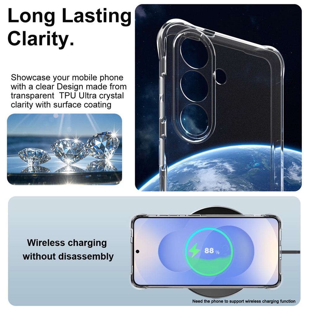 IMAK IMAK Galaxy S26 Skal TPU Shockproof Airbag Transparent - Teknikhallen.se