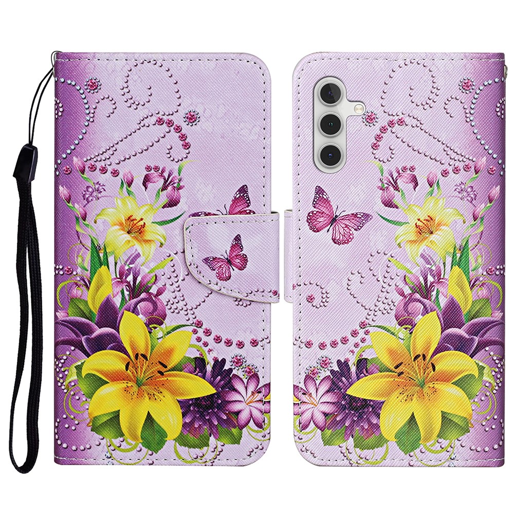  Samsung Galaxy S26 Fodral Med Tryck Blommor / Fjärilar - Teknikhallen.se