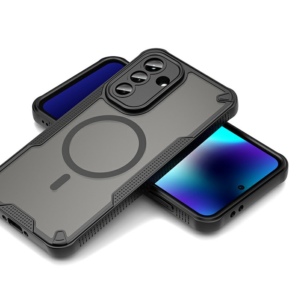  Samsung Galaxy A37 5G Skal MagSafe Hybrid Armor Svart - Teknikhallen.se