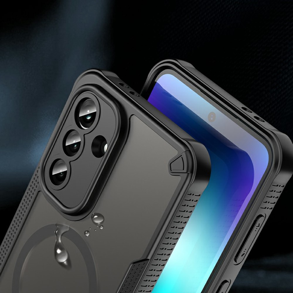  Samsung Galaxy A37 5G Skal MagSafe Hybrid Armor Svart - Teknikhallen.se