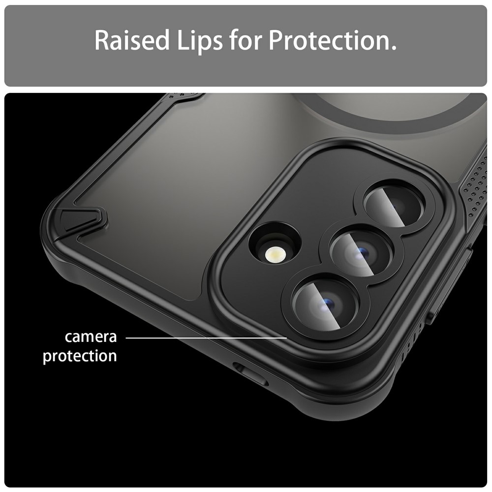  Samsung Galaxy A57 5G Skal MagSafe Hybrid Armor Svart - Teknikhallen.se