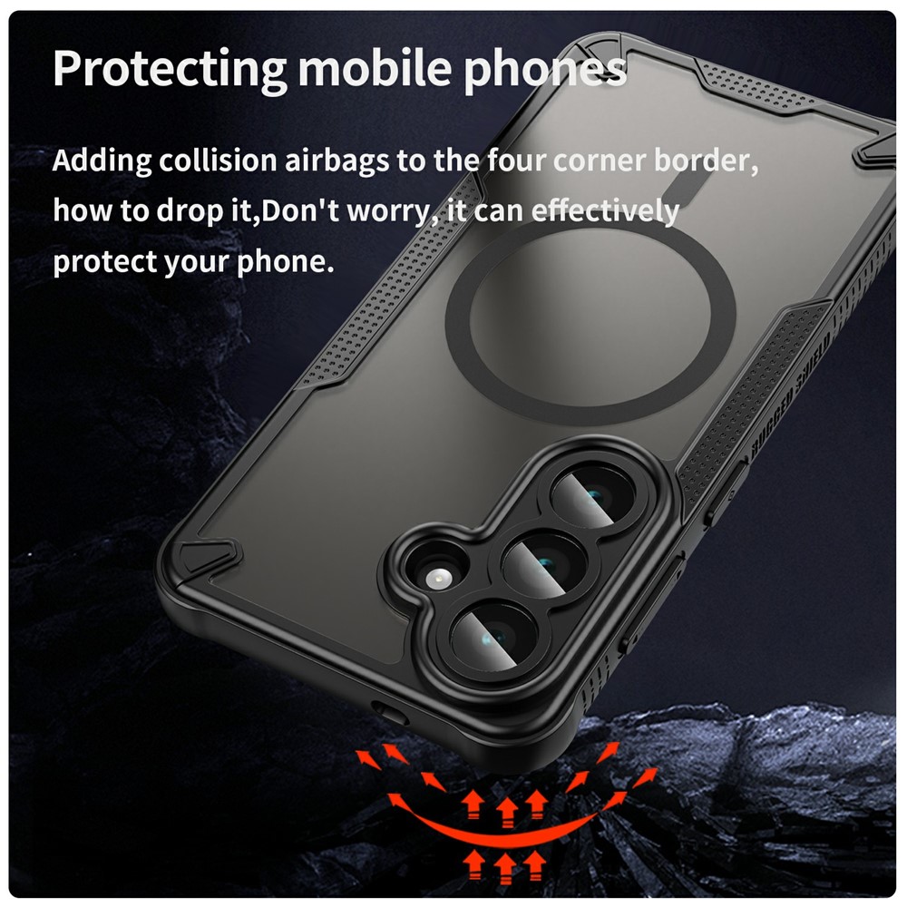  Samsung Galaxy S26 Skal MagSafe Hybrid Armor Svart - Teknikhallen.se