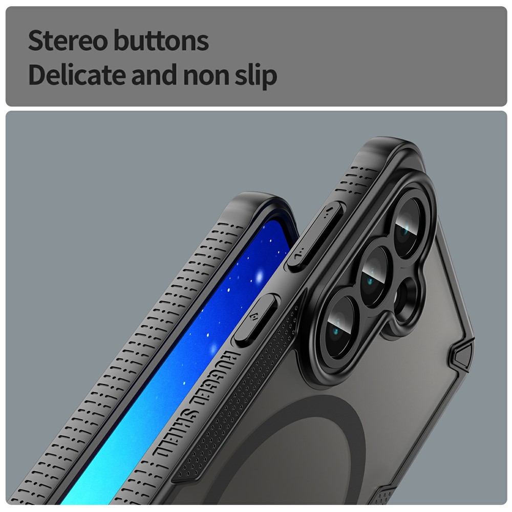  Samsung Galaxy S26 Skal MagSafe Hybrid Armor Svart - Teknikhallen.se