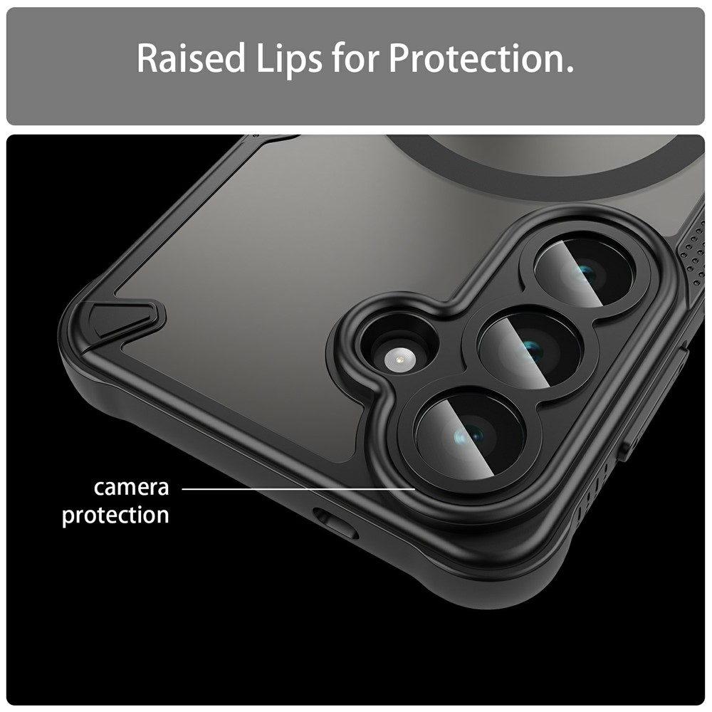  Samsung Galaxy S26 Skal MagSafe Hybrid Armor Svart - Teknikhallen.se