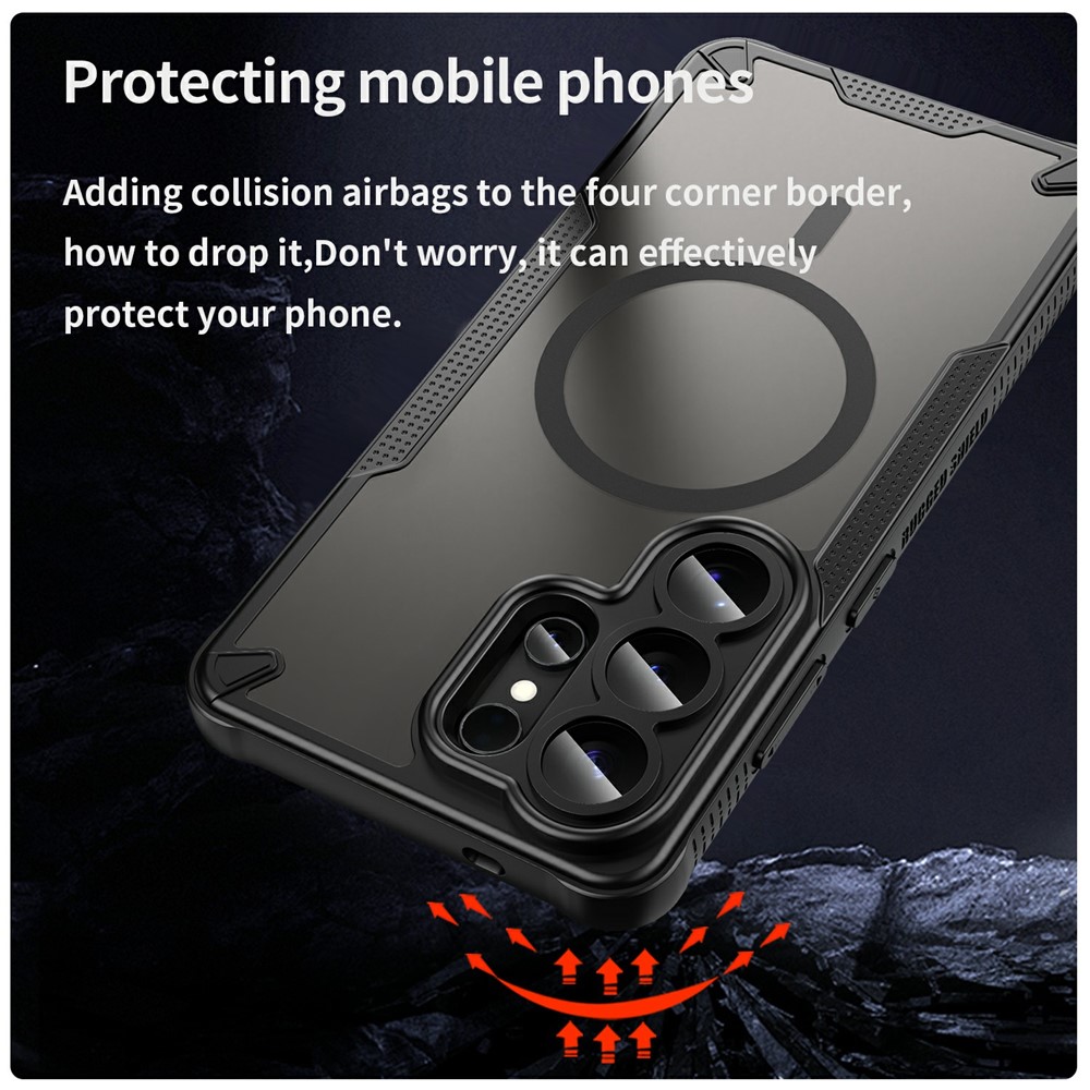  Samsung Galaxy S26 Ultra Skal MagSafe Hybrid Armor Svart - Teknikhallen.se