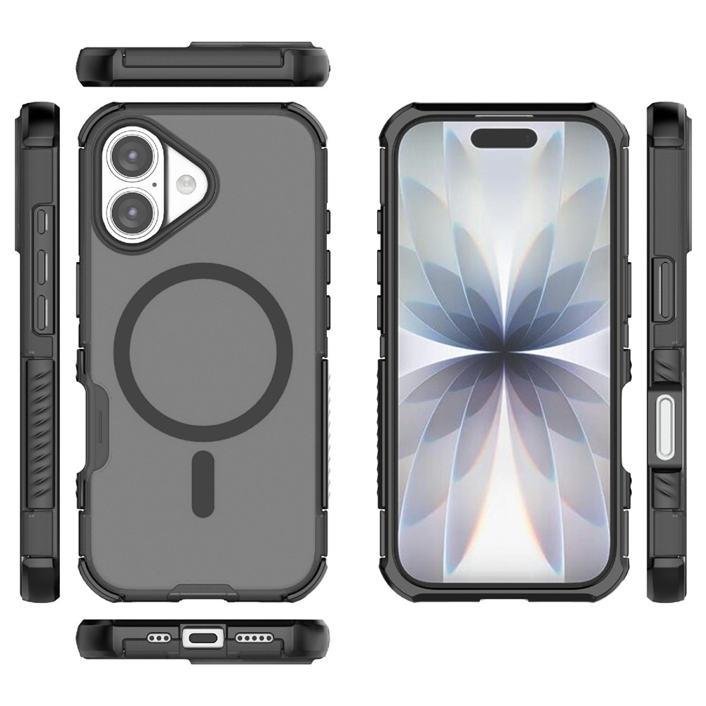  iPhone 17 Skal MagSafe Shockproof Hybrid Svart - Teknikhallen.se