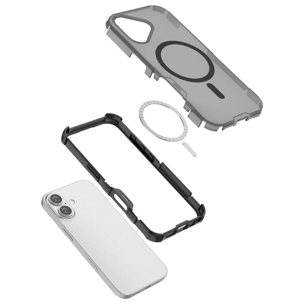  iPhone 17 Skal MagSafe Shockproof Hybrid Orange - Teknikhallen.se