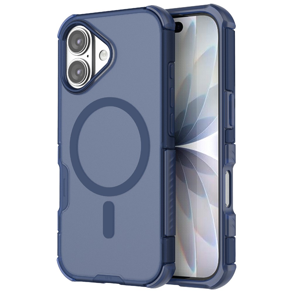  iPhone 17 Skal MagSafe Shockproof Hybrid Blå - Teknikhallen.se