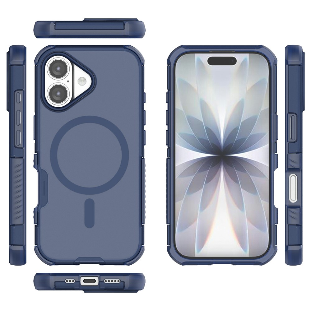  iPhone 17 Skal MagSafe Shockproof Hybrid Blå - Teknikhallen.se