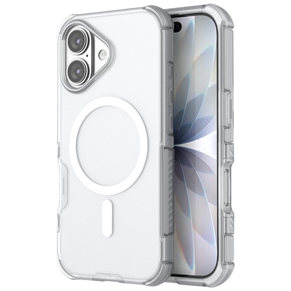  iPhone 17 Skal MagSafe Shockproof Hybrid Vit - Teknikhallen.se