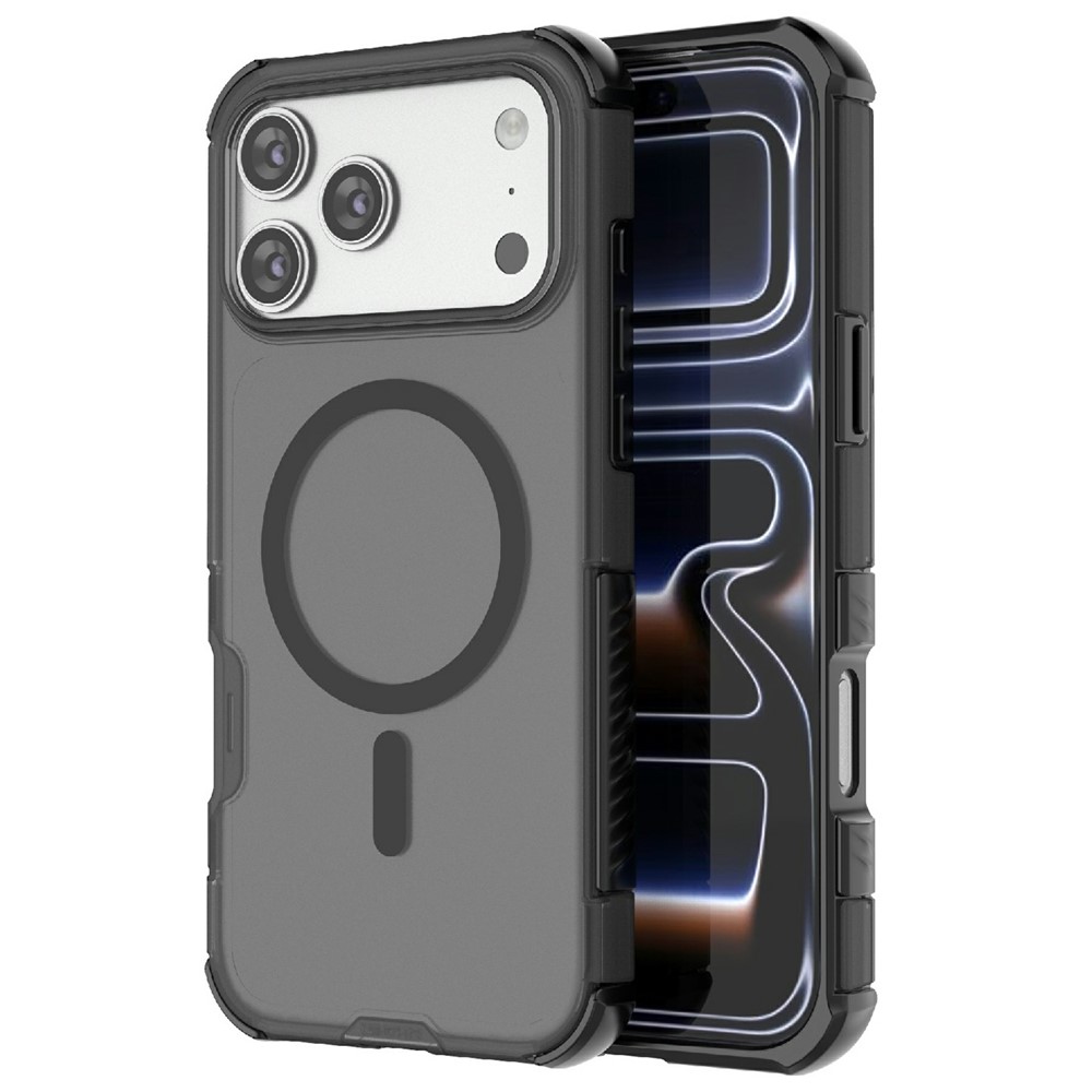  iPhone 17 Pro Skal MagSafe Shockproof Hybrid Svart - Teknikhallen.se