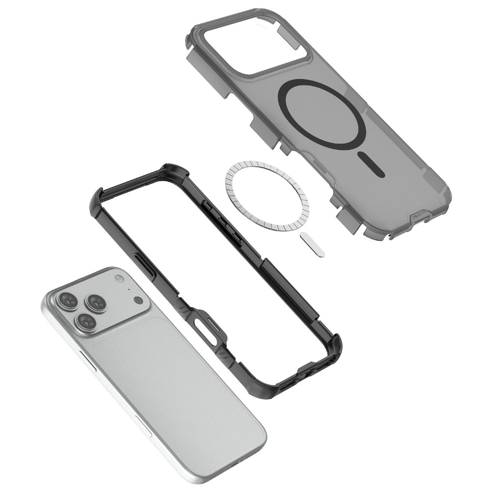  iPhone 17 Pro Max Skal MagSafe Shockproof Hybrid Svart - Teknikhallen.se