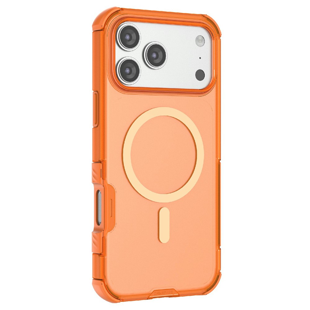 iPhone 17 Pro Max Skal MagSafe Shockproof Hybrid Orange - Teknikhallen.se