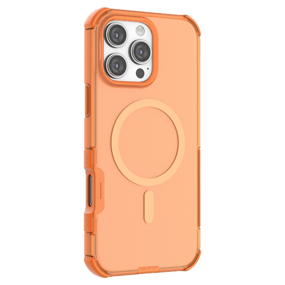  iPhone 16 Pro Skal MagSafe Shockproof Hybrid Orange - Teknikhallen.se