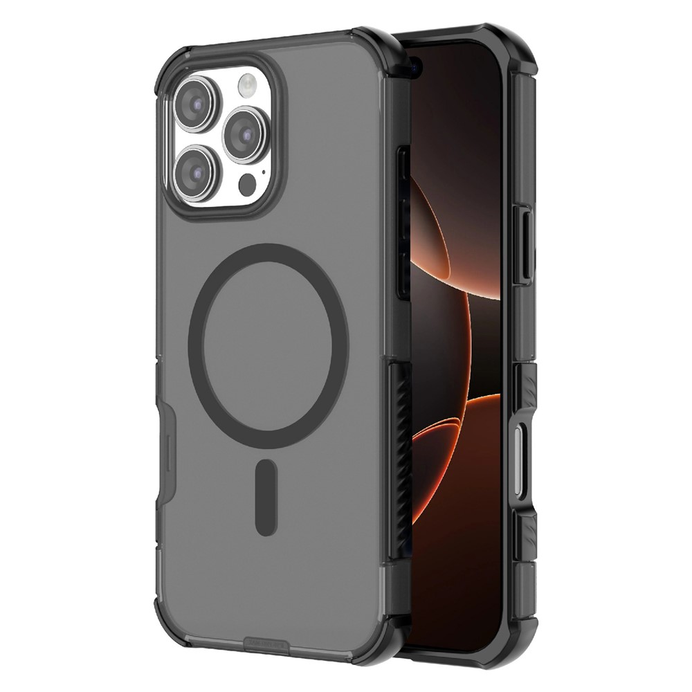 iPhone 16 Pro Max Skal MagSafe Shockproof Hybrid Svart - Teknikhallen.se