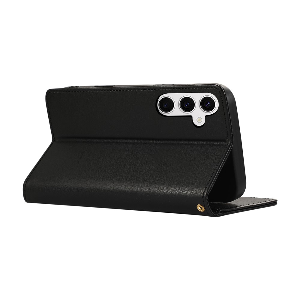  Samsung Galaxy A37 5G Fodral RFID Rhombus Läder Svart - Teknikhallen.se